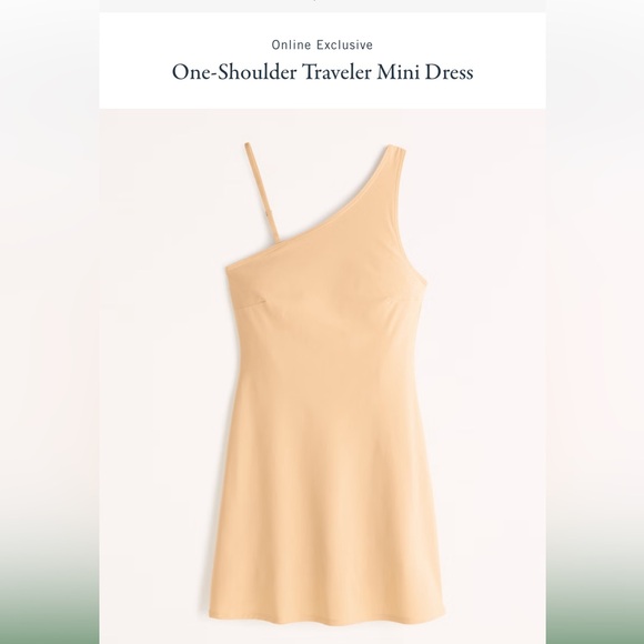 New Abercrombie & Fitch One-Shoulder Traveler Mini Dress size XS - Picture 2 of 7
